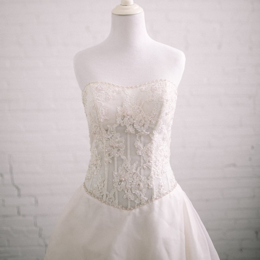 Pale Blush Pink Dress Prom Corset Ivory Flowers 6